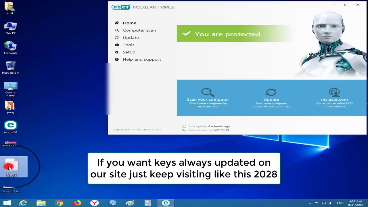 Eset nod32 antivirus license key 2019 free download